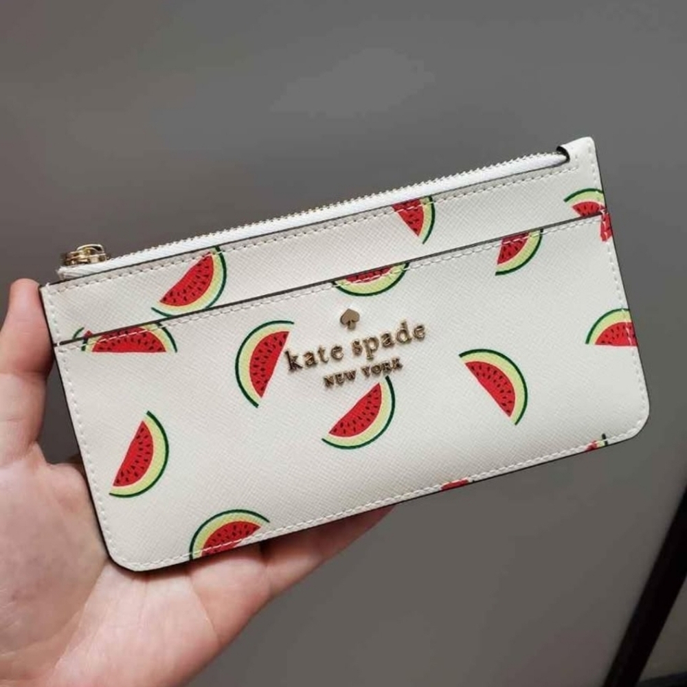 Kate Spade card case wallet watermelon patterns